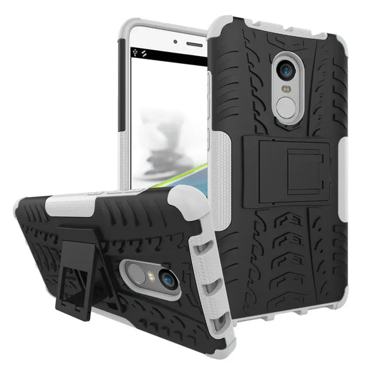Black white 2 в 1 чехол для телефона Аксессуары для Xiaomi Redmi Note 4 Нескользящая подставка задняя крышка Защита ПК и ТПУ противоударный чехол - Цвет: Black white