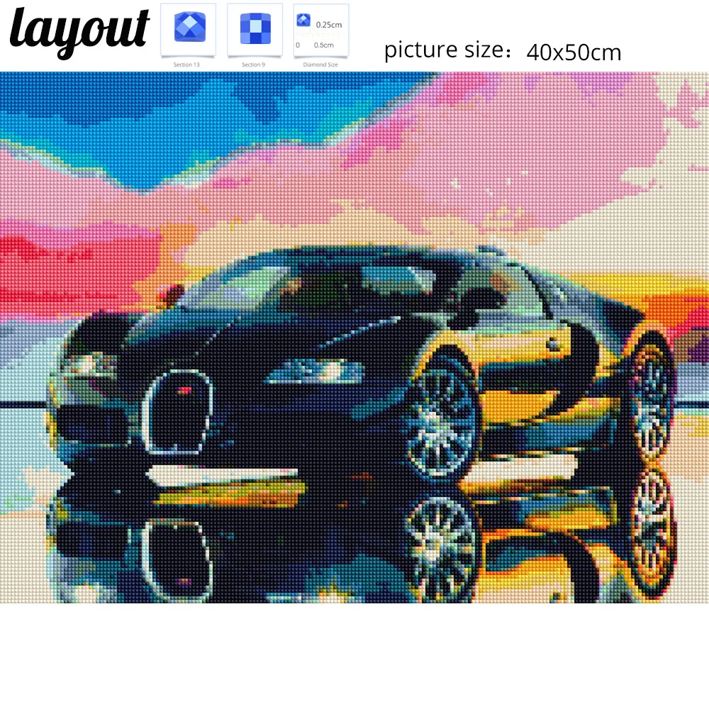 Huacan Diamond Mosaic Car 5d Diamond Painting New Arrivals Scenic Diamond Embroidery Sale Rhinestones Pictures