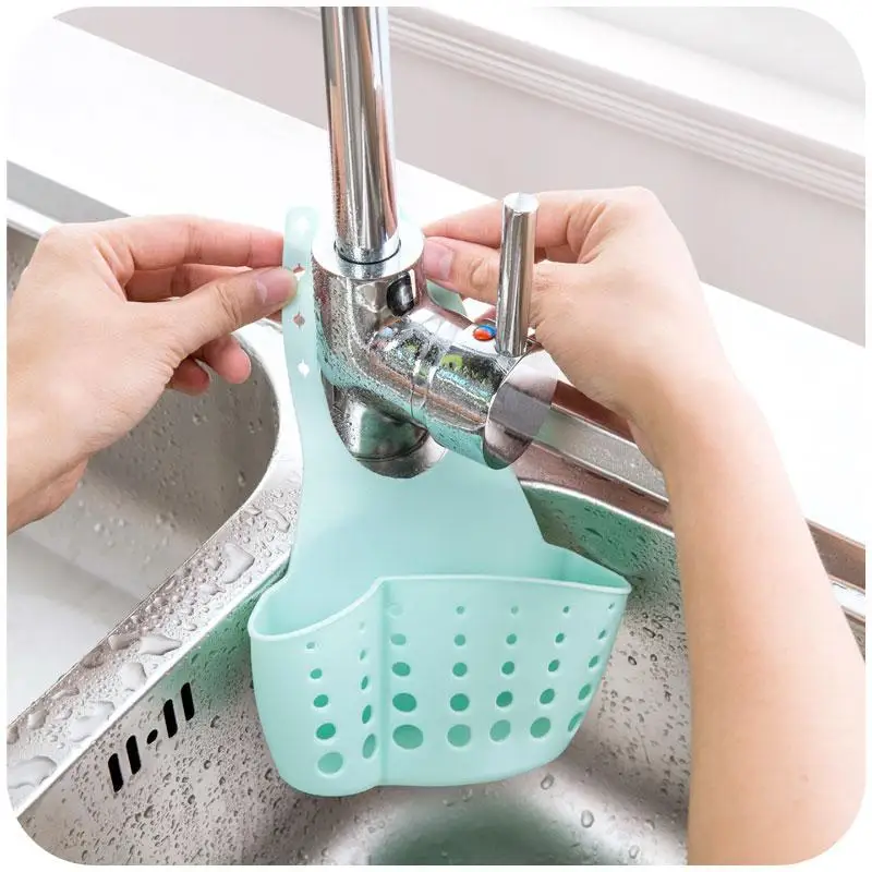 

Kitchen shelf adjustable snap type water storage basket faucet sponge drainboard shipping special offer