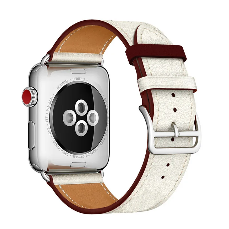Для Apple Watch Series 4 iWatch ремешок 40 44 мм для часов из натуральной кожи 2 3 браслет 38 42