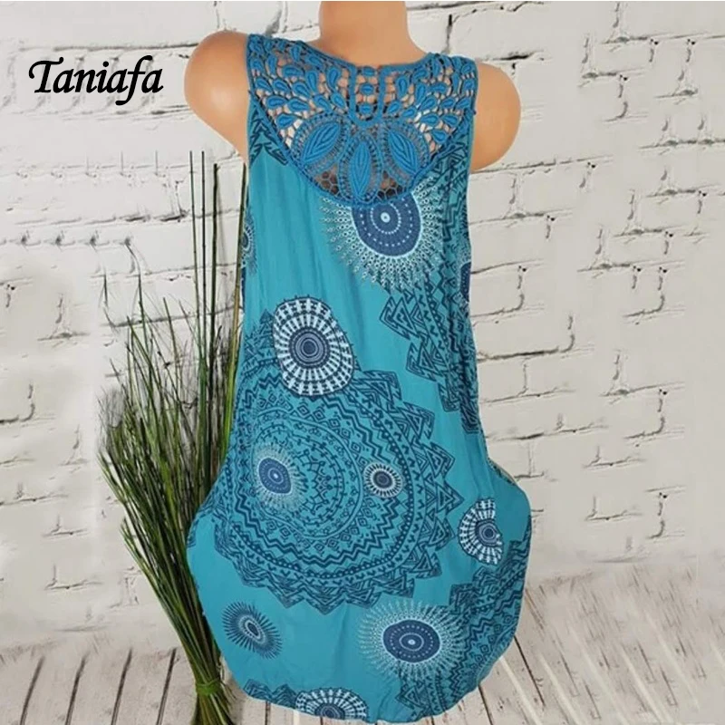 Женское пляжное платье без рукавов модное вечернее Клубное большого размера с