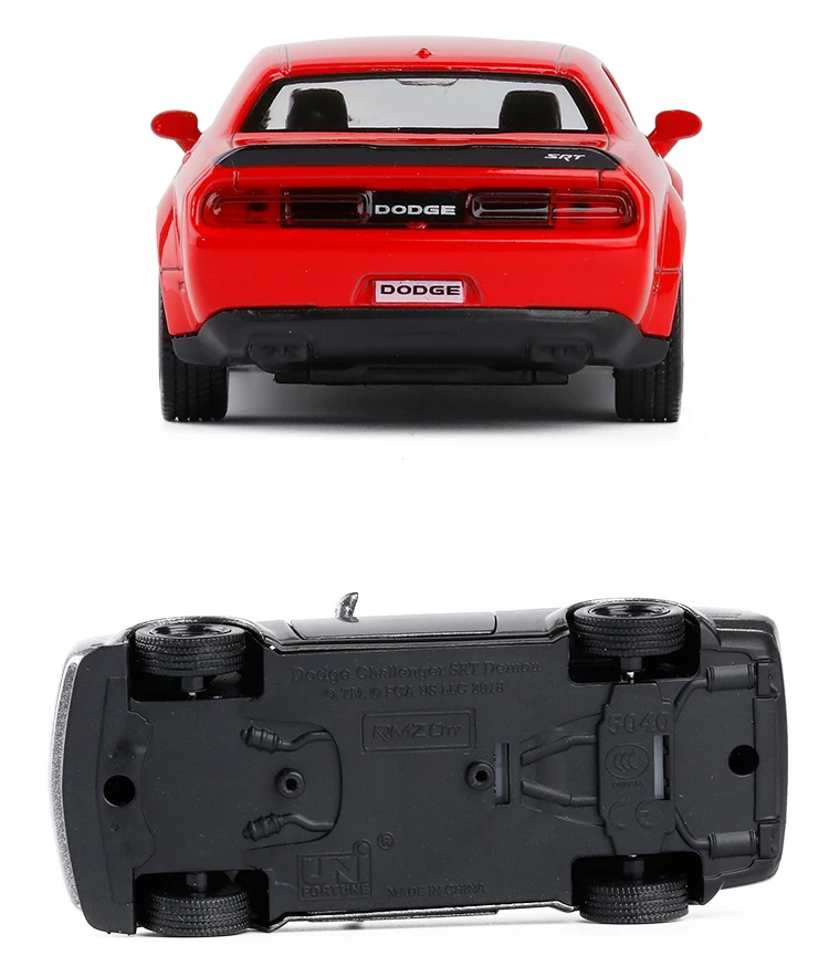 RMZ City 1/36 масштаб Dodge Challenger SRT Демон Игрушка литая под давлением модель с оттягивающимся автомобилем для детей подарочная Коллекция