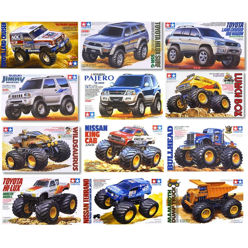 

Original tamiya kits 17007 17008 17010 17006 Hilux Monster Bull Head WILDSAURUS Terrano 1/32 model car MINI 4WD 324 store