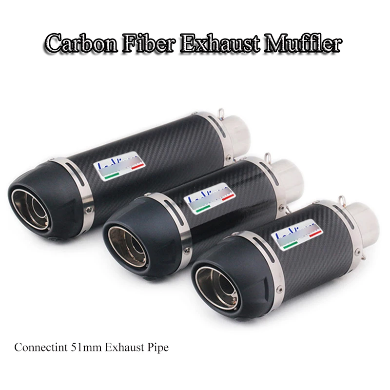 Выхлопная труба для мотоцикла 51 мм выхлопная глушителя с DB Killer углеродное