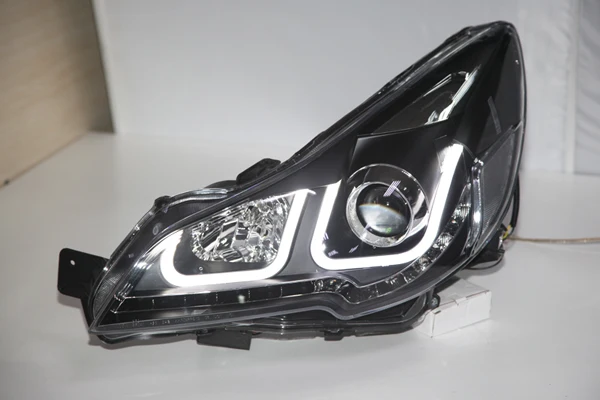 Для SUBARU OUTBACK LEGACY светодиодный передний фонарь 2010 2011 2012 2013 год с дневными ходовыми огнями двойной U стиль
