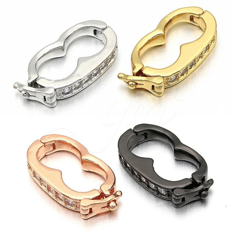 Застежки-крючки из меди с микро-инкрустацией фианитами аксессуары для украшений