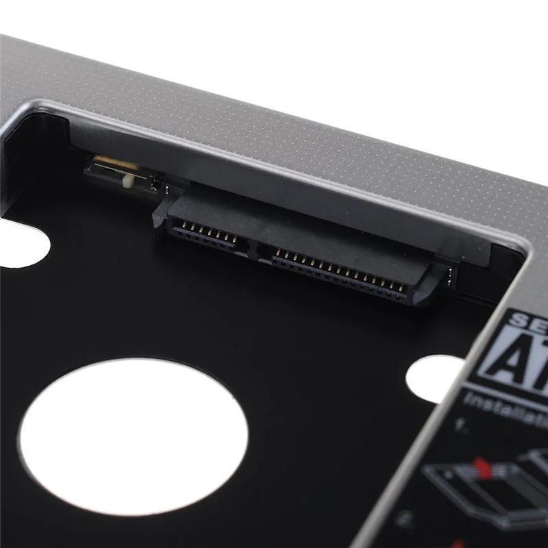 Универсальный алюминиевый SATA 3,0 2nd HDD Caddy 12,7 мм для 2," 2 ТБ SSD чехол Корпус жесткого диска для ноутбука DVD-ROM Оптический отсек
