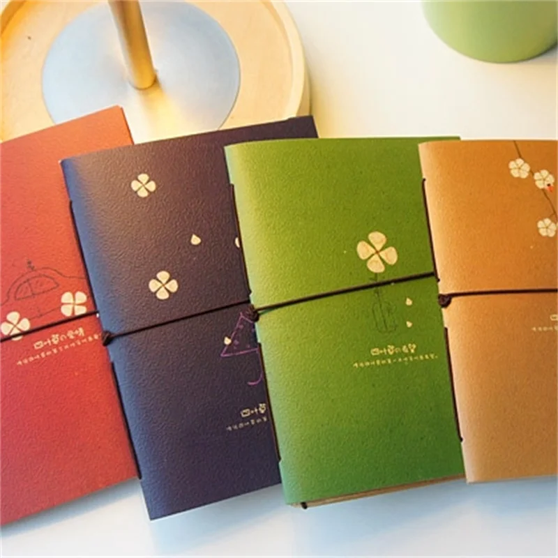 Привяжите веревочную бумагу инструмент для учёта блокнот с клевером