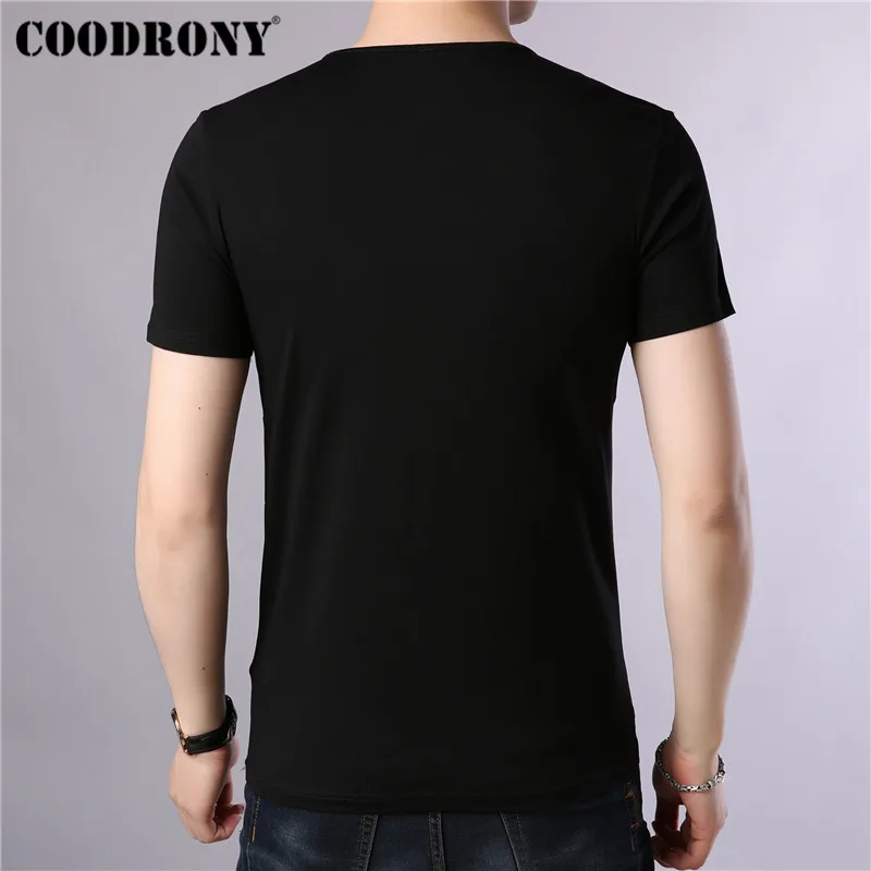 COODRONY, уличная футболка с коротким рукавом, Мужская одежда, лето, Новое поступление, футболки, повседневные, с воротником, футболка для мужчин S95095
