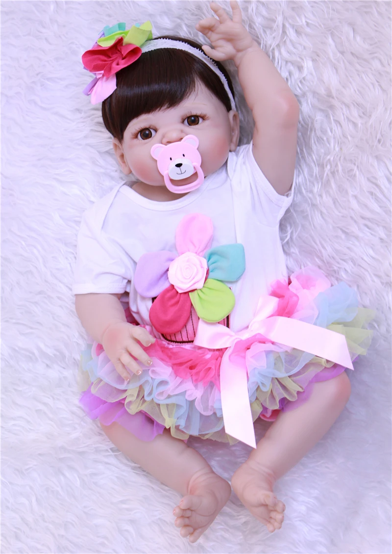 Силиконовые куклы для новорожденных 22 &quot55 см девочек Bebe живой reborn bonecas можно