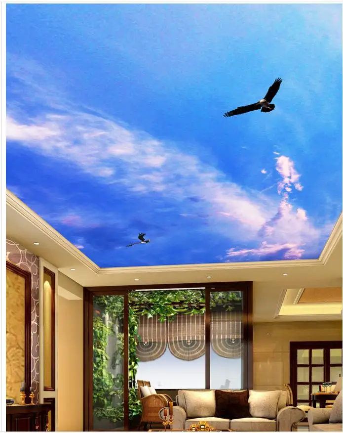 Пользовательские фото обои 3D стереоскопического потолков с изображением