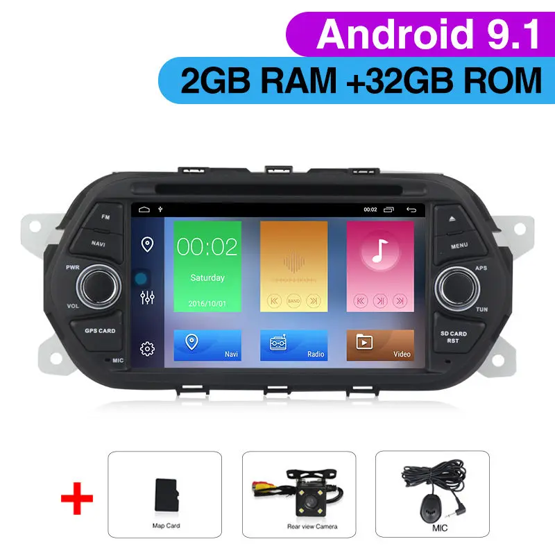 Car dvd Camera Новинка! Android 9,1 автомобильный Радио мультимедийный плеер gps навигация для Fiat Tipo Egea Tipo wifi RDS SD gps с бесплатными картами MIC - Цвет: Car dvd Camera