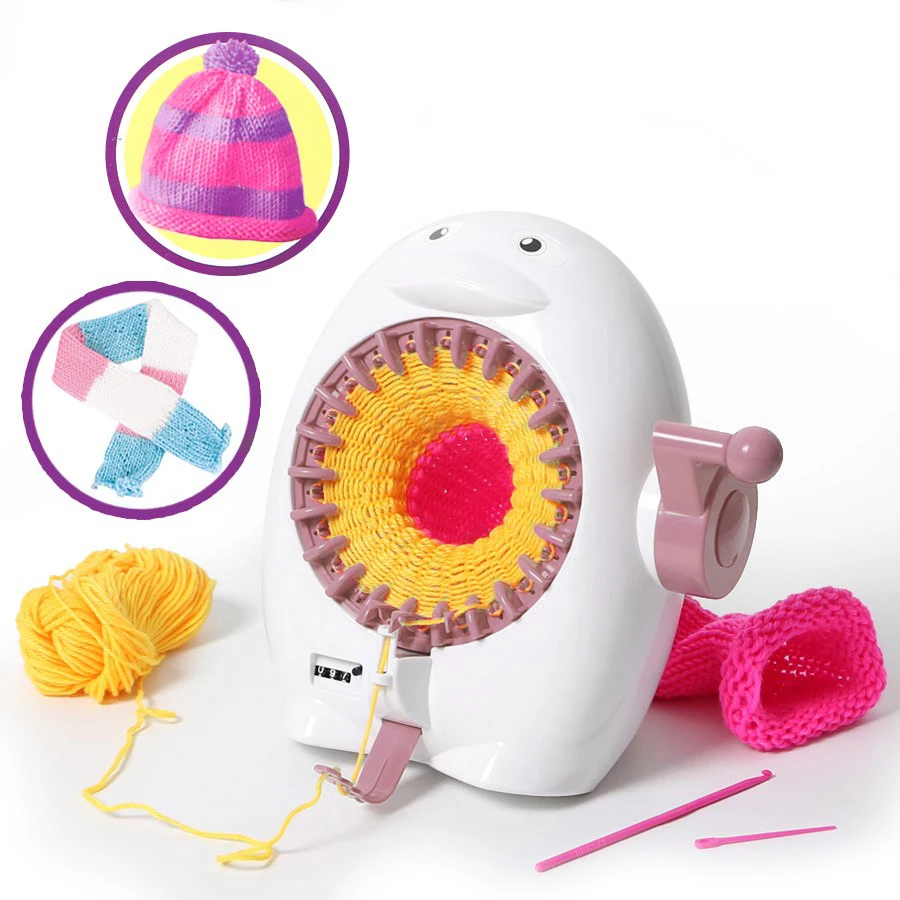 DIY вязальный станок для девочек ткацкий вязаный шарфа шляпа умная вязальная