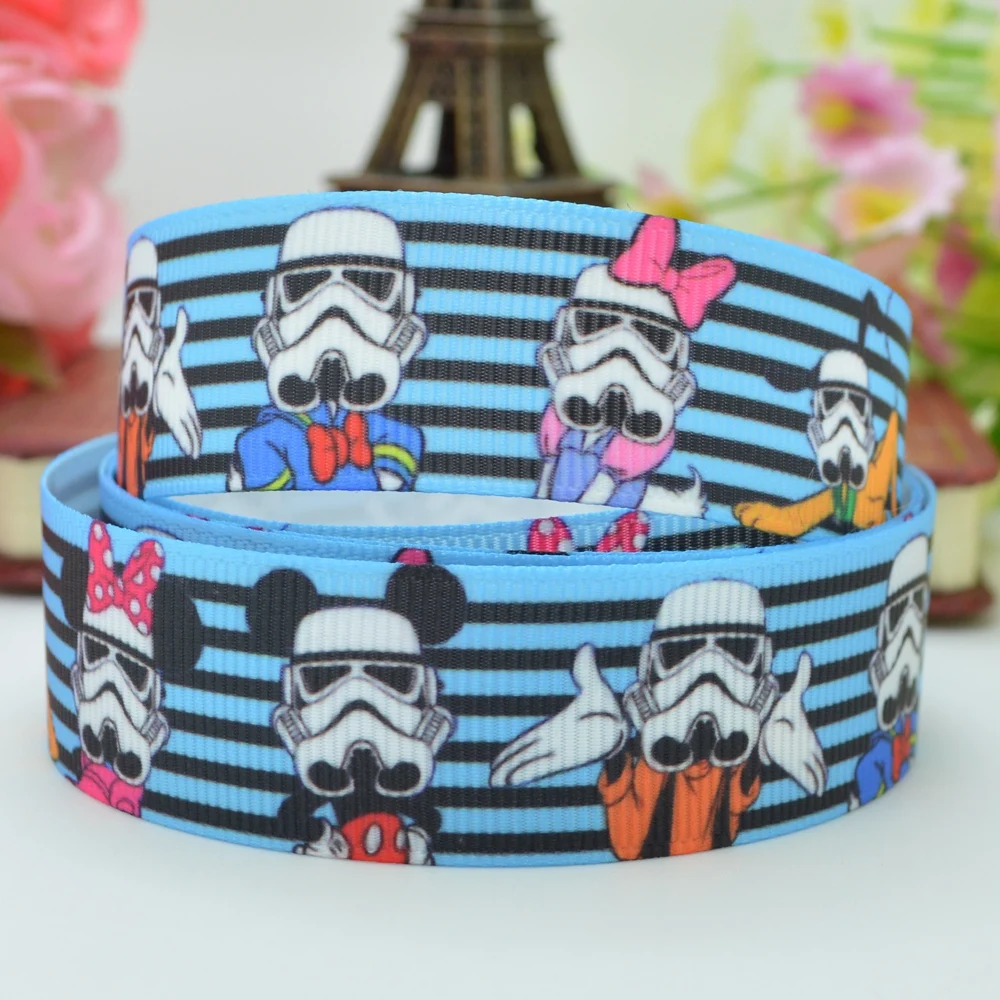 DUWES 7/8 &quot22 мм 2 5 10 20 50 ярдов Микки Минни Звездные войны печатных grosgrain ленты hai rbow DIY