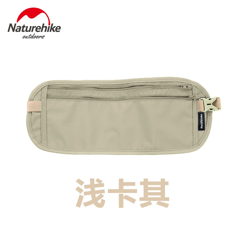 NatureHike открытый путешествия люкс мульти-пакет бумажник Невидимый поясная сумка ремень светильник тонкий мобильный телефон thefth stealt кошелек - Цвет: Khaki
