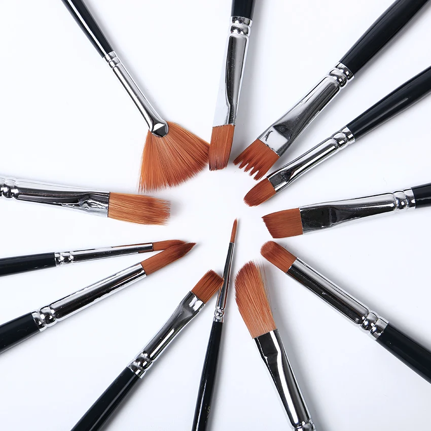 12 шт./компл. нейлоновая краска для волос Обучающие инструменты детей акварельные