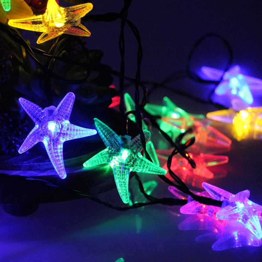30 светодиодный 6 м китайские фонарики для вечеринки с батарейками Starfish