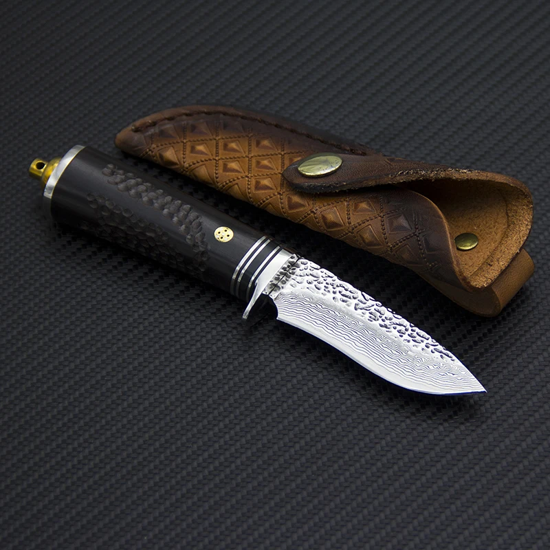 VG10 Дамаск фиксированным лезвием Ножи кобуры тактические EDC на открытом воздухе