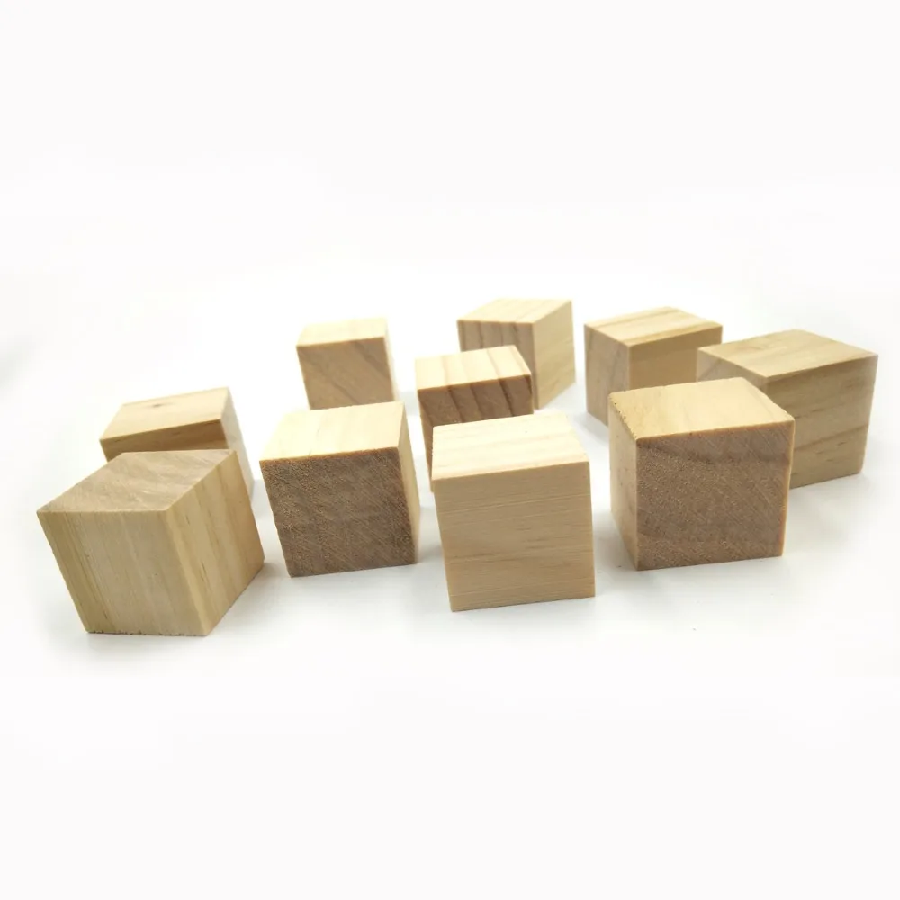 ANGRLY 10 шт. деревянный квадратный кубический блок 2 5*2 5 см для DIY штампа ручная
