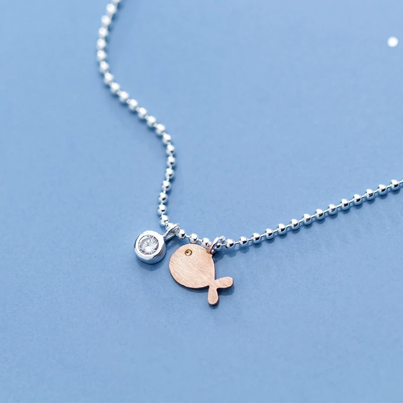 Женское ожерелье из серебра 925 пробы с дельфином|Ожерелья| |
