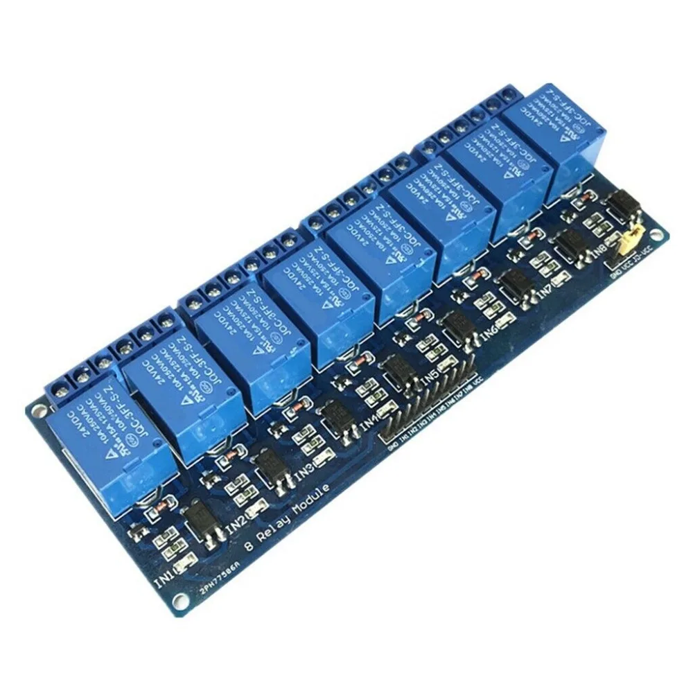 8 канальный 5/12/24В Dc релейный модуль платы для Arduino Raspberry Pi Dsp Avr|Реле| |