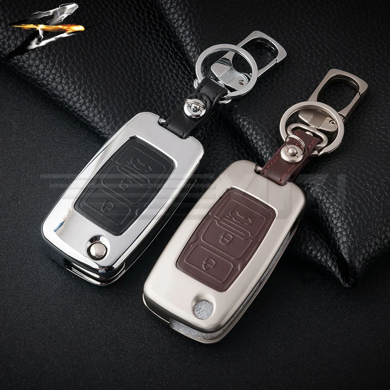 Zinc alloy leather For Geely Emgrand EC7 EC715 EC718 Global Hawk GX7 Case Cover Protect Folding Car Key Auto Accessories | Автомобили и
