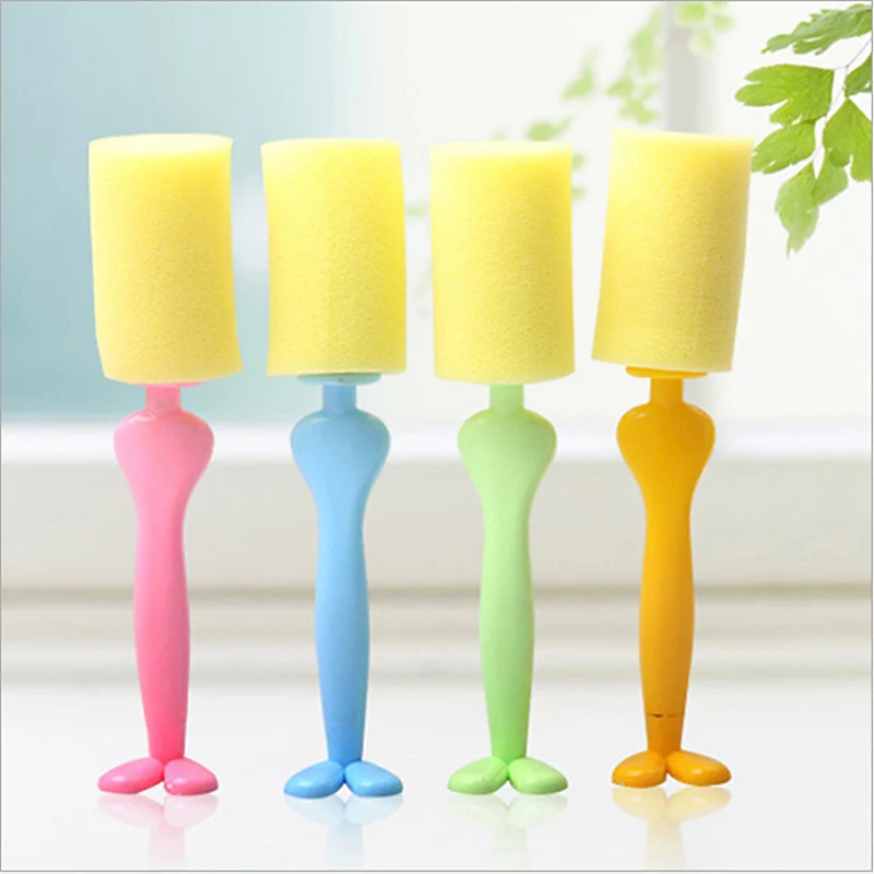 Губчатая щетка для чашки чая кофе молока пластиковая длинная ручка очистки кухни