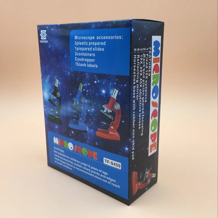 EYESHOT детские дешевые игрушки 450X зум с подсветкой Монокуляр пластиковый Биологический микроскоп для детей на день рождения образовательный подарок
