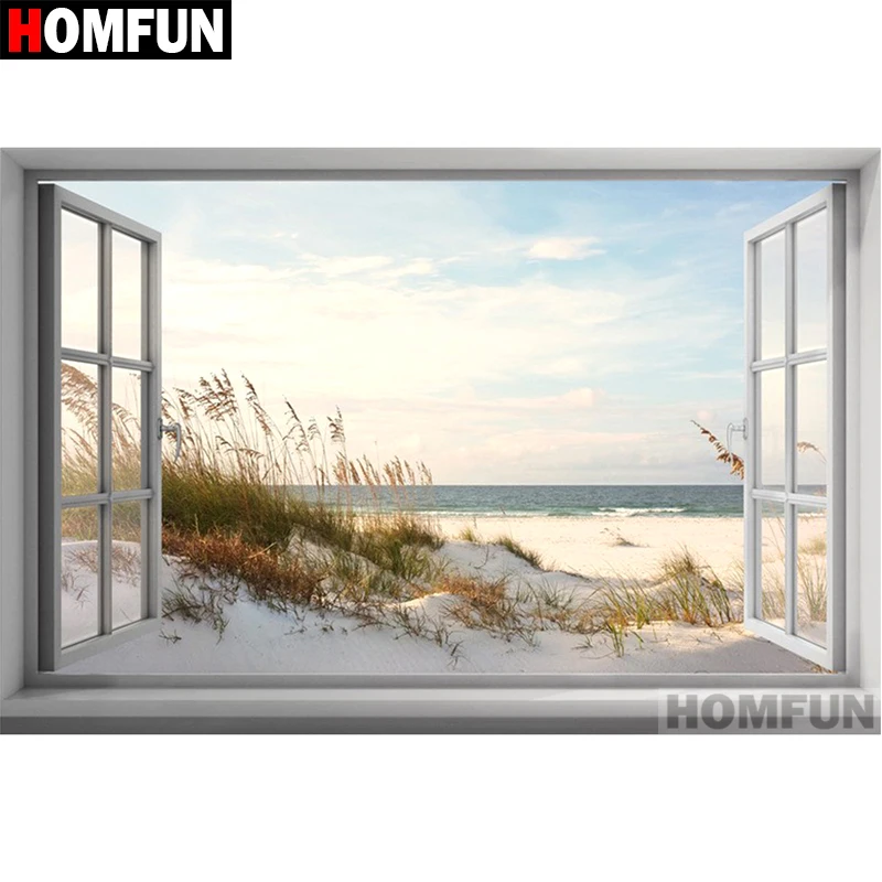 Алмазная живопись HOMFUN A07059 полноразмерная/круглая вышивка сделай сам крестиком