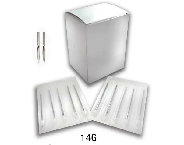 

100PCS Tattoo equipment disposable piercing needle piercing jewelry piercing tool piercing needle For 14G