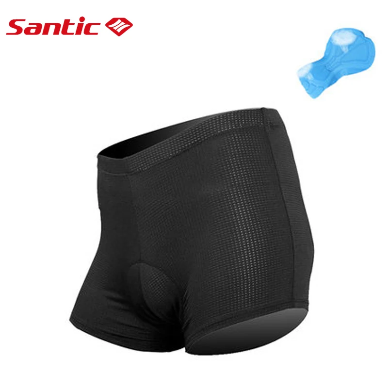 Мужские велосипедные шорты SANTIC, анти-пот, велосипедные шорты для горной дороги, велосипедные шорты, противоударное нижнее белье с 3D гелевой подкладкой