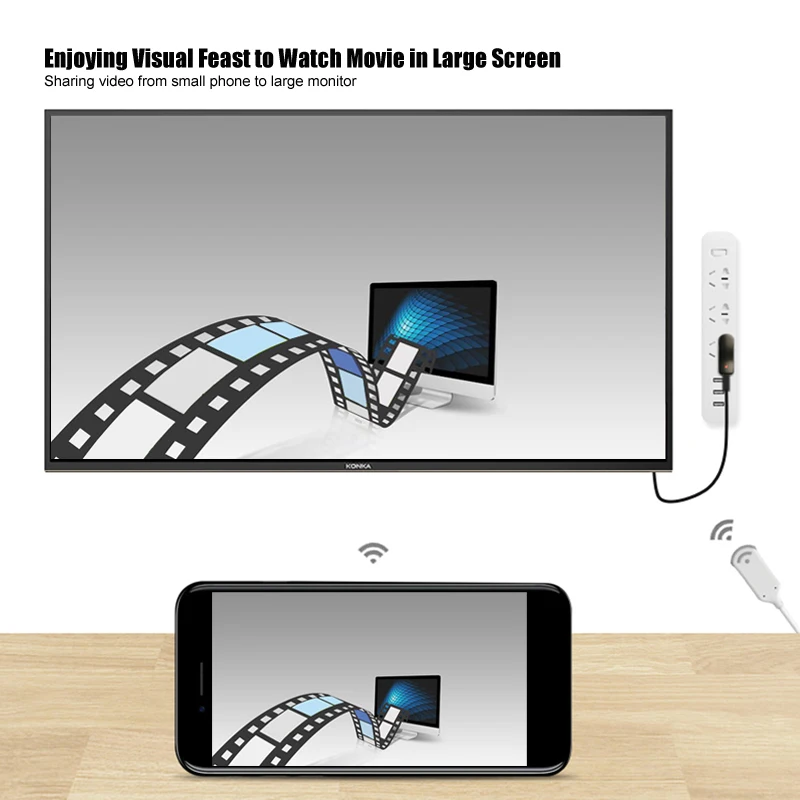 Беспроводной Wi Fi HDMI зеркальный кабель WiFi Дисплей ключ приемник для кабеля MHL iPhone