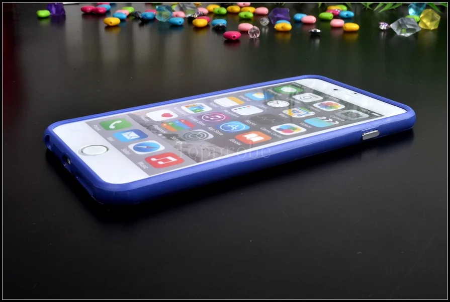 Двойной гибридный проданный цветной каркас ТПУ защитный бампер для Iphone 6 Plus 6s Plus 5," мягкий силиконовый бампер чехол 10-цвет s