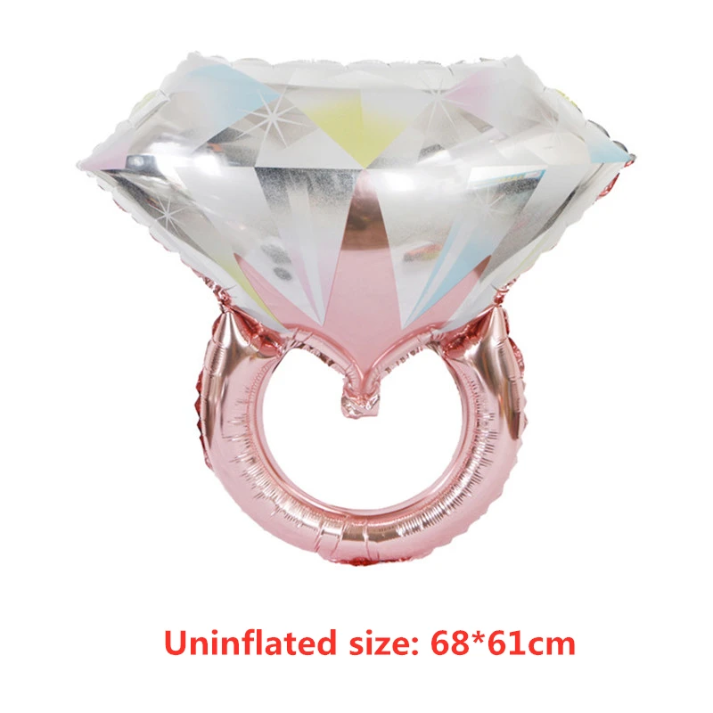Розовое золото бриллиантовое кольцо воздушный шар Свадебный декор для