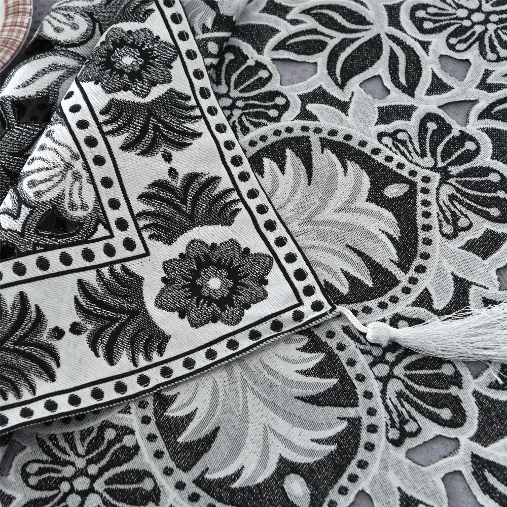 Фото Новейшая модель 2 шт./компл. Круглый 140 см роскошный Enbroidery модное элегантное Новейшая модель 2 шт./компл. Круглый 140 см роскошный Enbroidery модное элегантное
