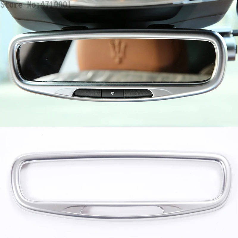 

For Maserati Levante 2016 For Ghibli For Quattroporte 2017 Car Styling Interior Rearview Mirror Frame Cover Trim Accessories