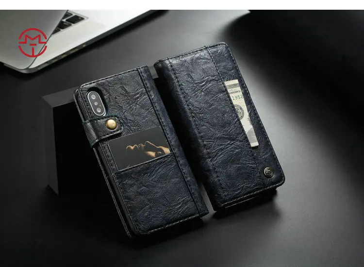 CaseMe Высокое качество кожаный чехол для iPhoneX Xs Винтаж Filp Кожаный чехол для iPhone8 7 6s плюс Чехол бумажник с 4 слот для карты