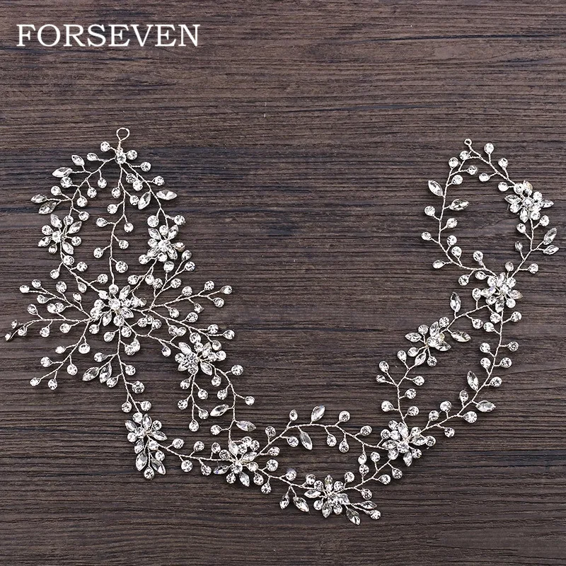 

Повязка Стразы для женщин Свадебная повязка на голову Стразы серебряного цвета Свадебная повязка для волос с кристаллами Тиара для невесты головные уборы