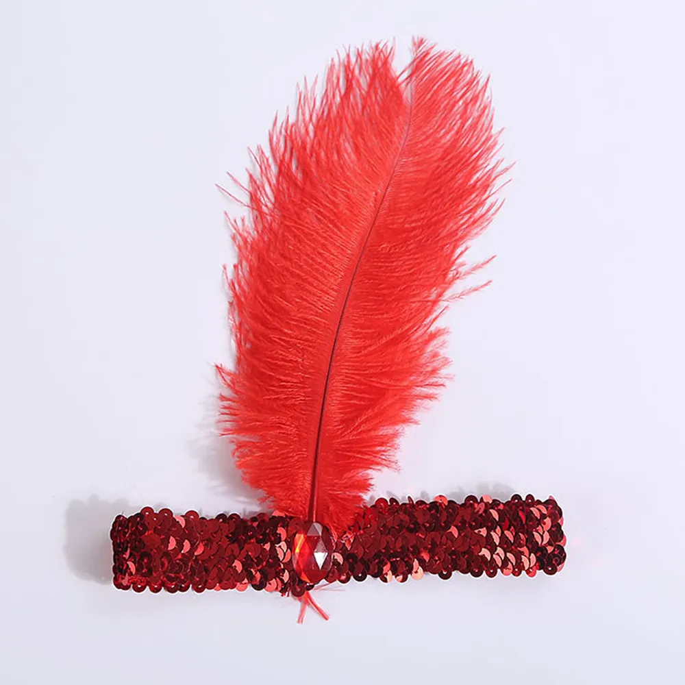 Индийский головной убор из страусиных перьев украшение для волос День