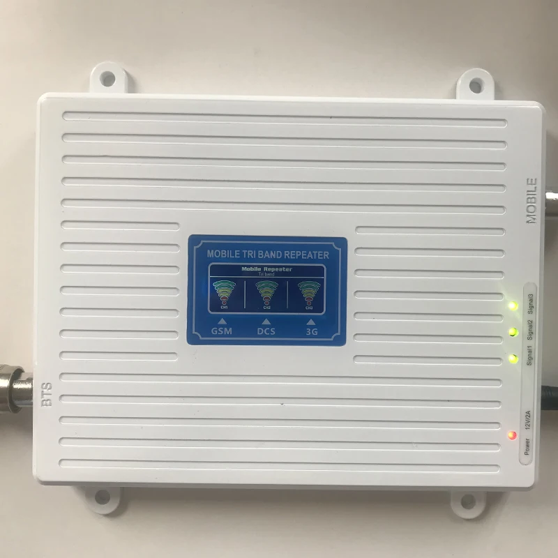 Трехдиапазонный усилитель мобильного сигнала 2G 3G 4G GSM 900 МГц DCS 1800 WCDMA 2100 LTE