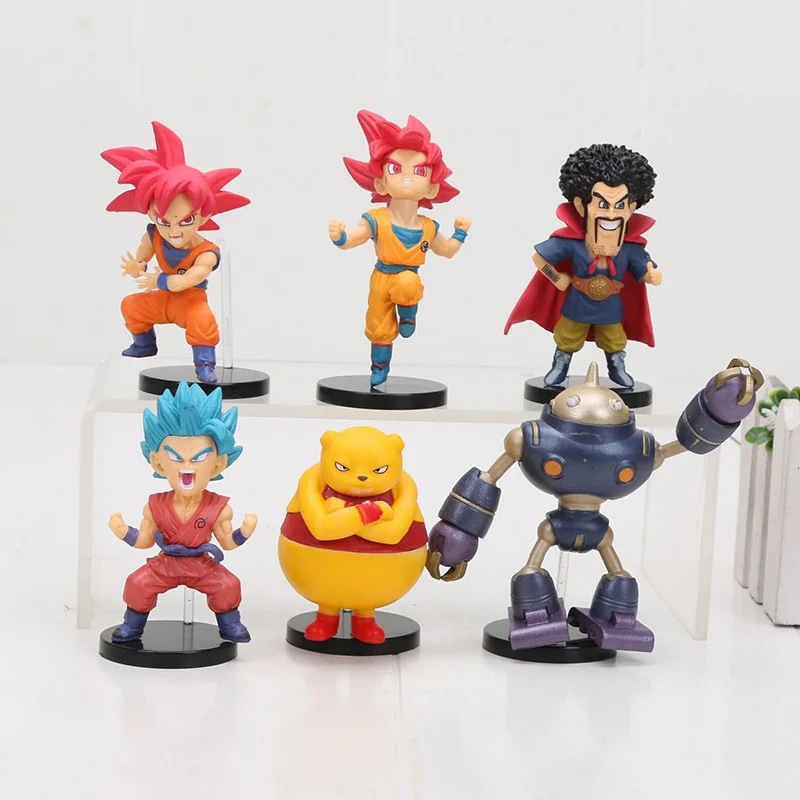 6 шт./компл. Dragon Ball Z 8 см Сын Гохан Son Goku и Majin Buu Kale Jiren сотовый Фриза готенкс Broly пикколо Beerus Фос Рисунок Модель игрушка - Цвет: Cloak Hercule