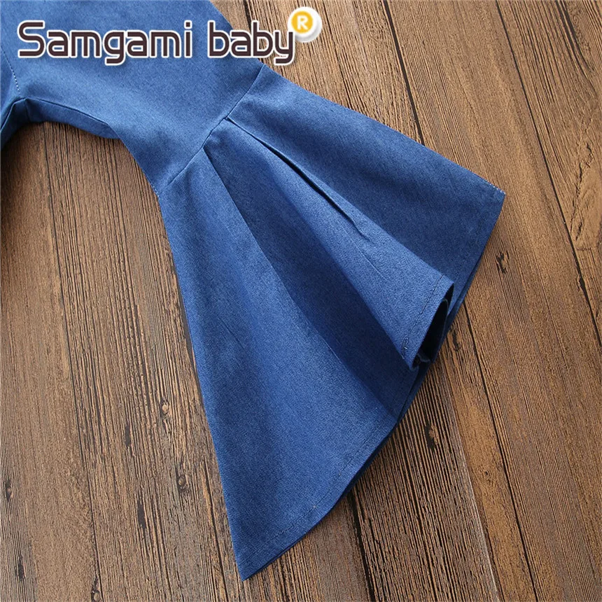 Одежда SAMGAMI для малышей мама и я Детские однотонные расклешенные брюки девочек