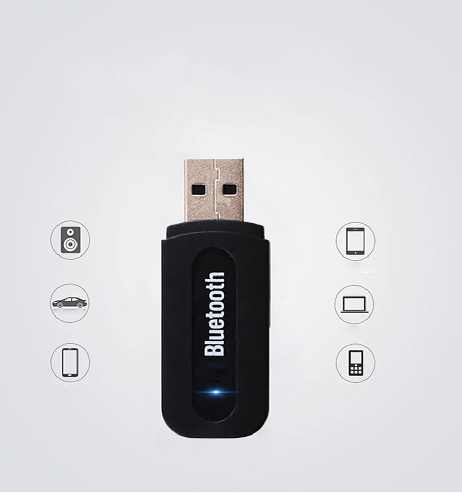 TOPSOURCE USB Bluetooth автомобильный комплект Aux привод аудио приемник адаптер 3,5 мм один выход музыкальный приемник для автомобиля домашние стерео колонки