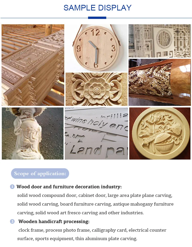 Китай Широко Используемый фрезерный станок с ЧПУ 3D деревообрабатывающее