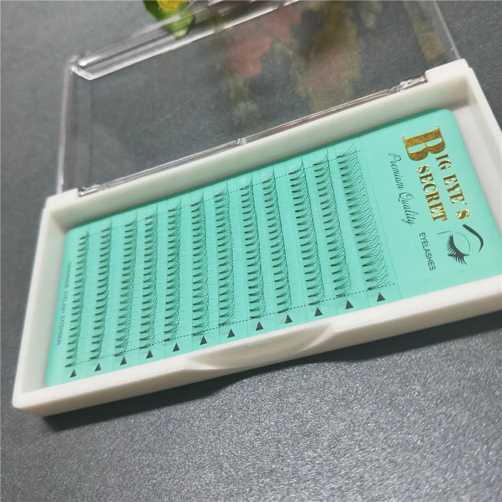 Short Stem Russian Volume Eyelash Extension 1 Tray Fans 3 Bundles Makeup Brushes Premade False Lash Soft | Красота и здоровье