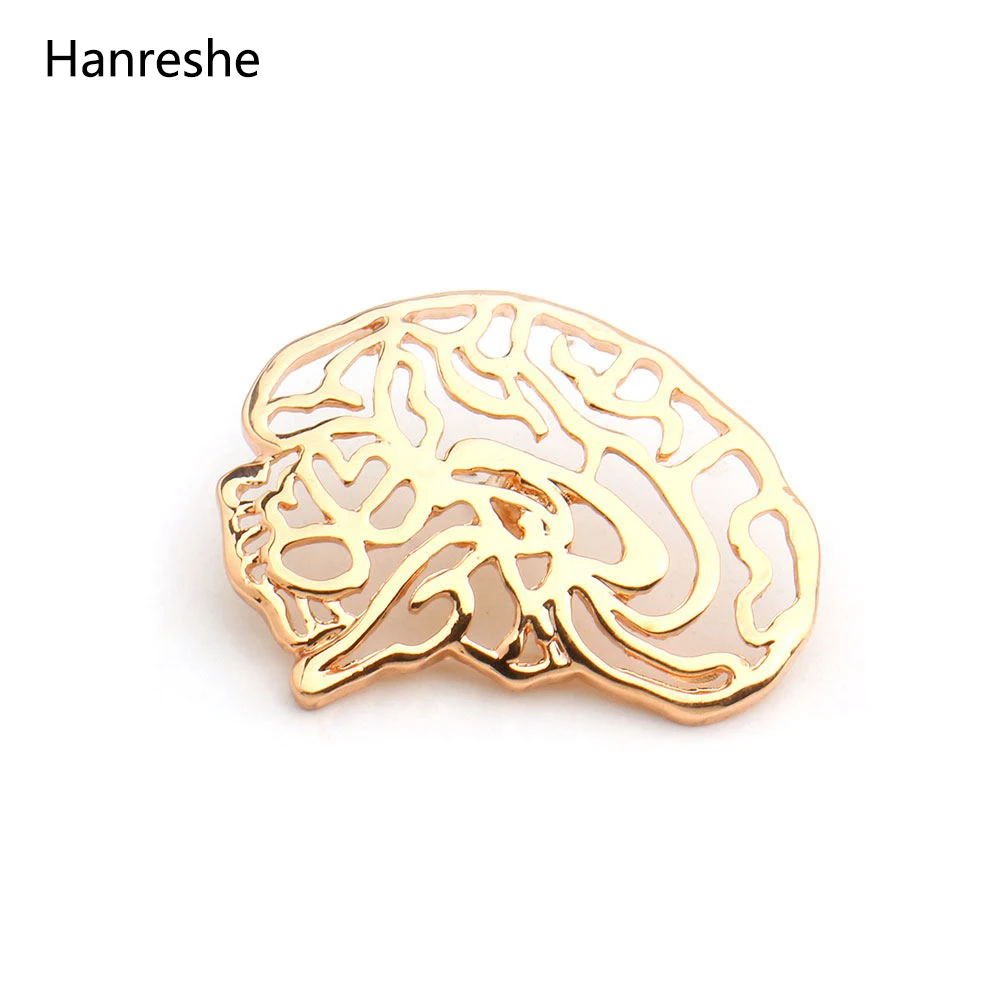 HANRESHE булавка для невролога, золото, серебро, розовое золото, анатомический подарок для врача/медсестры/выпускника, Студенческая брошь для невролога, ювелирные изделия
