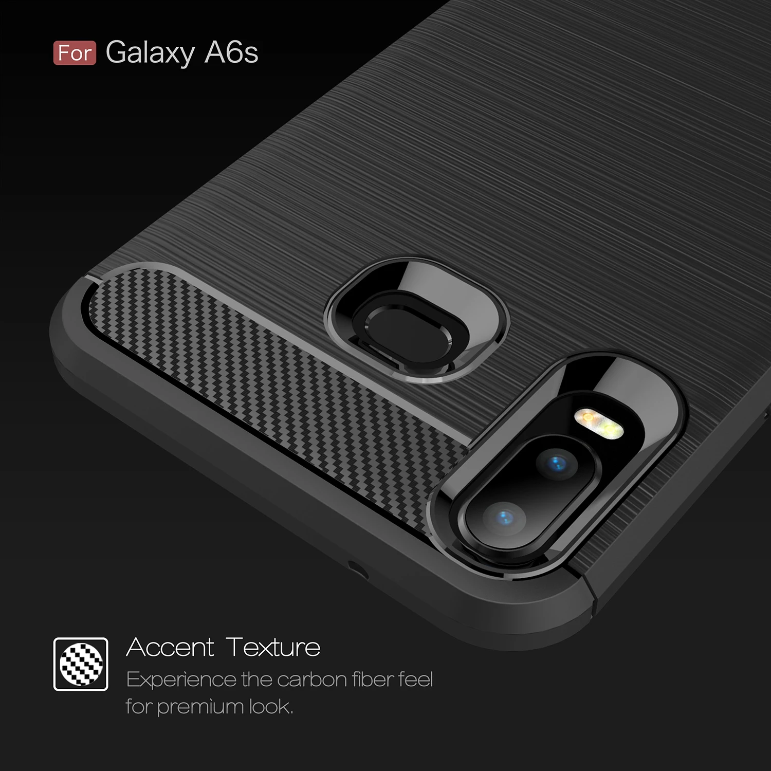 Чехол для Samsung Galaxy A6S мягкий силиконовый ударопрочный противоударный чехол из ТПУ