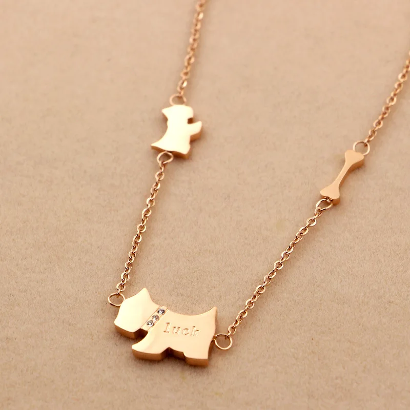 Martick милые ювелирные изделия ножной браслет форма кость собаки с счастливыми