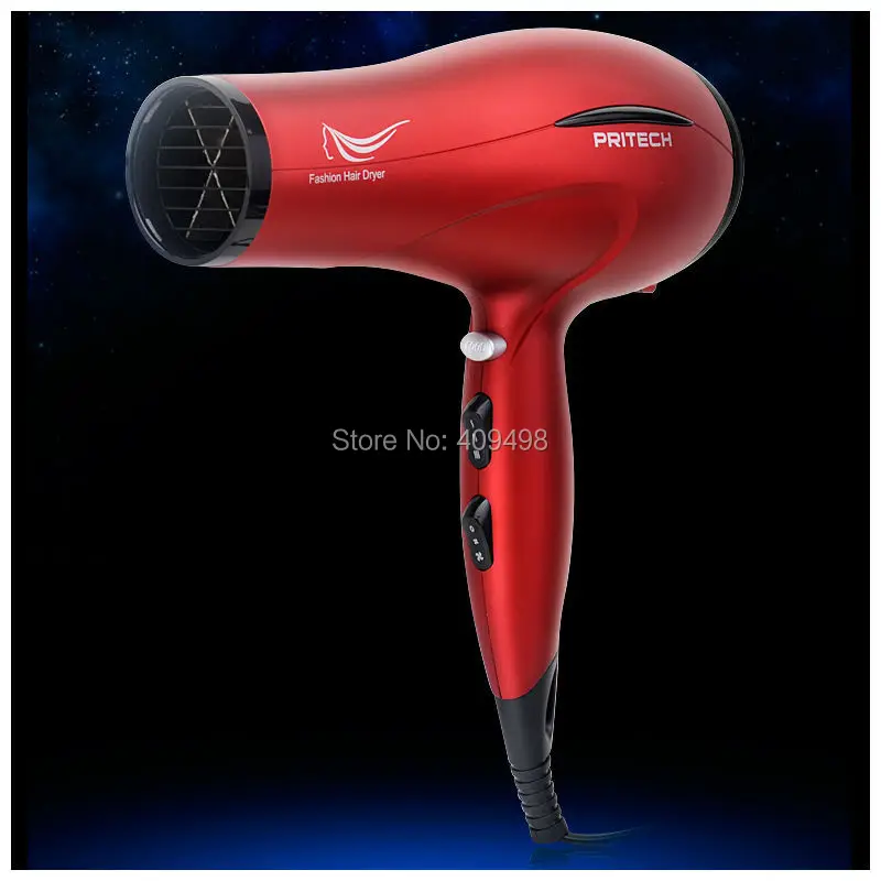 Pritech TC-1846 blue red brown professional hair dryer 2000W European plug | Бытовая техника