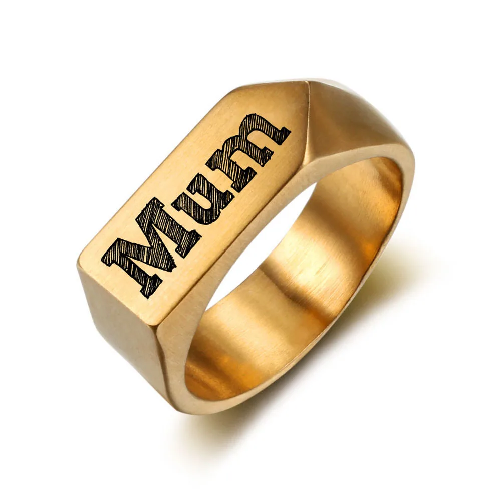 Горячее предложение персонализированные кольцо Нержавеющая сталь Мода